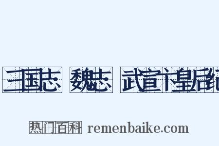 三国志·魏志·武宣卞皇后纪是什么意思的图片